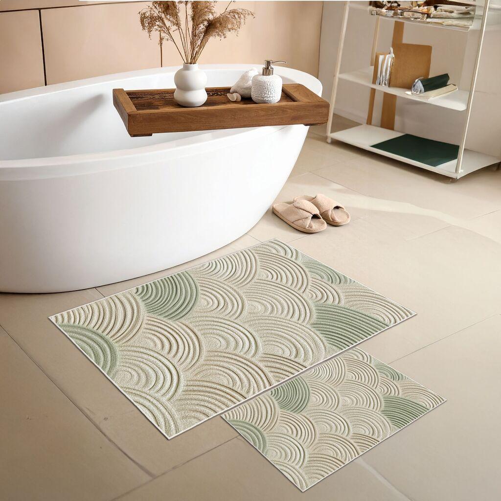 L'essentiel Maison Set prostirki za kupatilo Asr40, 2 dela, Zelena