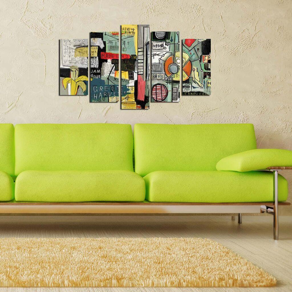 Wallity Set Slika 5ABSMDF-79, 5 Delova