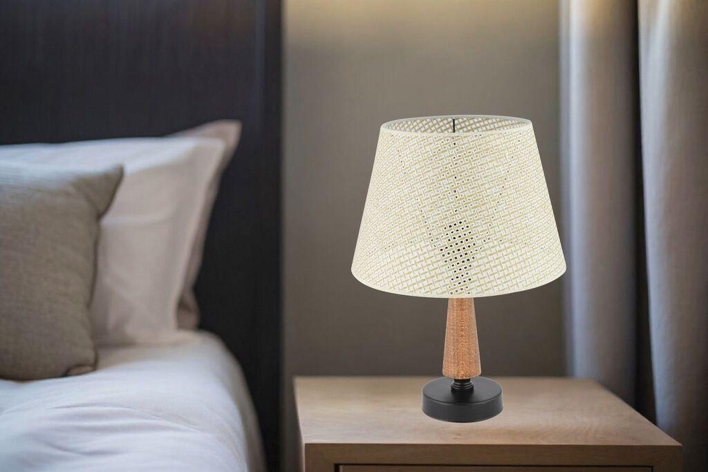 Opviq Stona lampa 302 Hazeran, 60 W, 43 cm, Bela