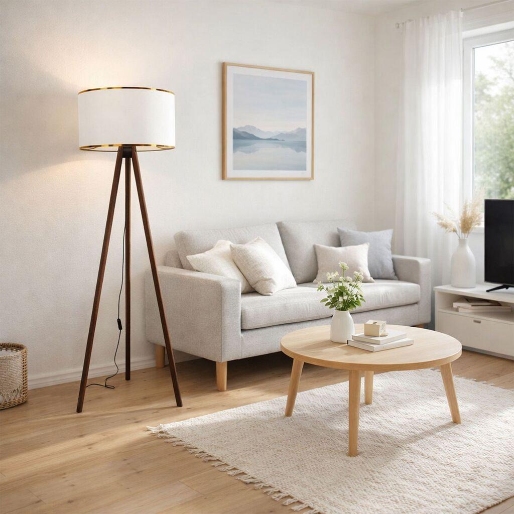 OPVIQ AYD 2984 Podna lampa, Drvena, E27, Bela