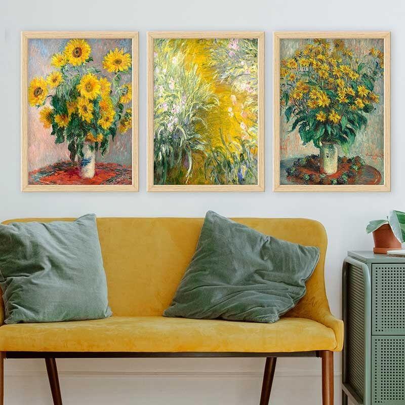 Wallity Set uramljenih slika 3NTC_UN547262, 3 Dela