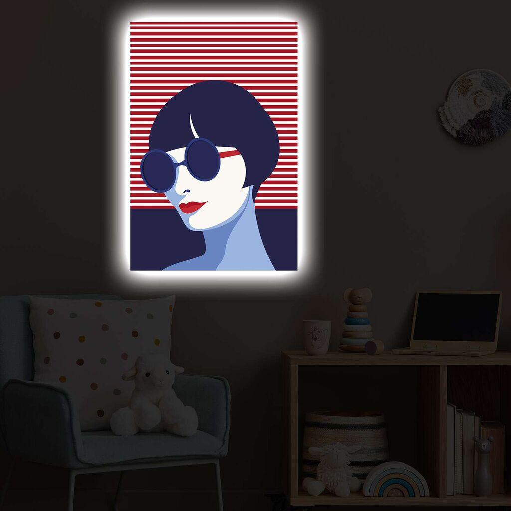 Wallity Slika sa LED osvetljenjem 4570POPARTDACT-006, 45x70 cm