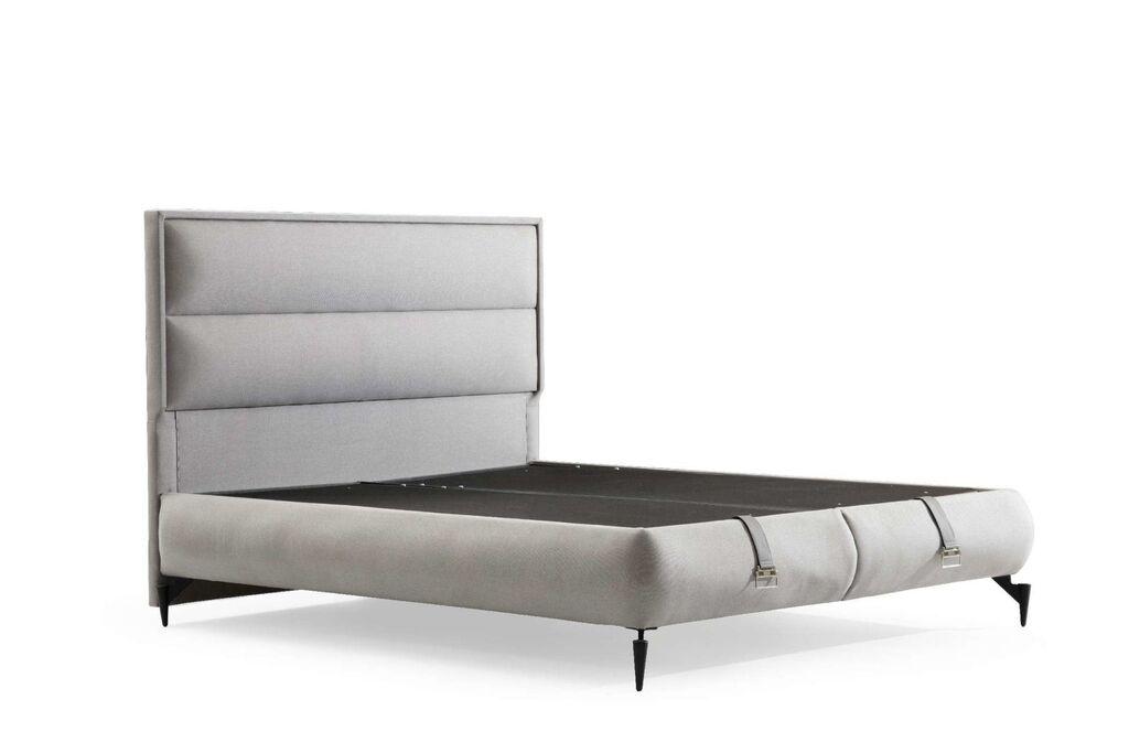 Hanah Home Osnova za krevet sa uzglavljem Fresh, 90x122x190 cm,Siva