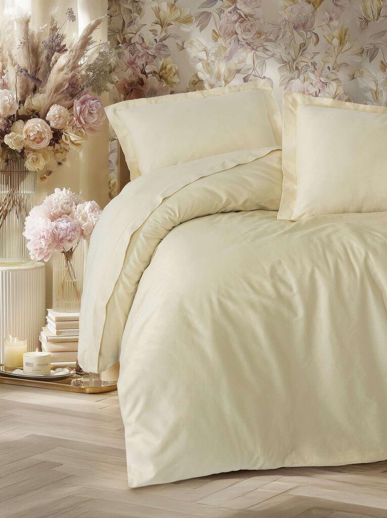 L'essentiel Maison Komplet satenskih duplih jorgana Elegant, Bež