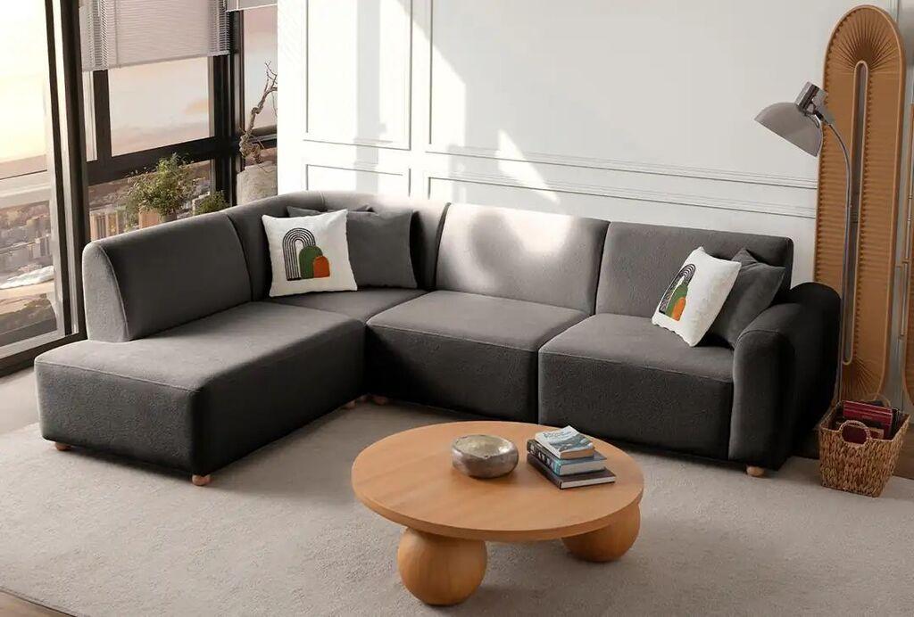 Atelier del Sofa Ugaona garnitura na razvlačenje S-Loft Left, 206 x 290 x 90 cm, Antracit