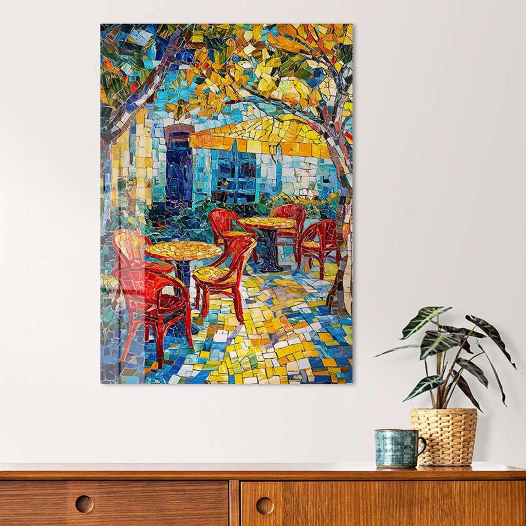 Wallity Dekorativna slika na kaljenom staklu, 30x40cm, Šarena