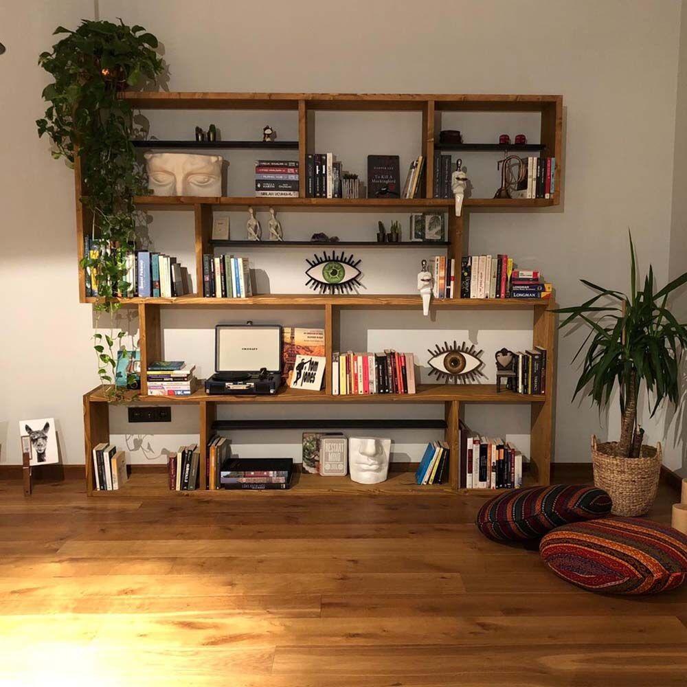 Hanah Home Polica za knjige CPT6004-200, 200x200x30 cm, Braon
