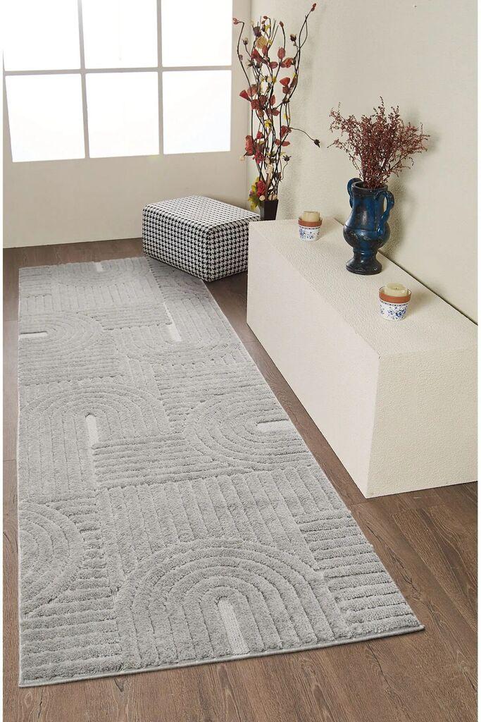 Conceptum Hypnose Tepih 691B, Pravougaoni, 80 x 250 cm, Sivi