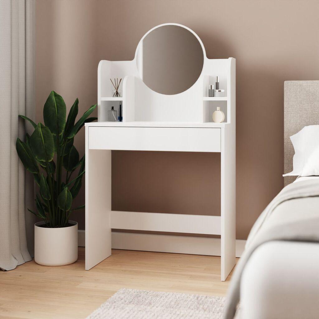 Hanah Home Sto za šminkanje, 74.8x135x34.8cm, Beli