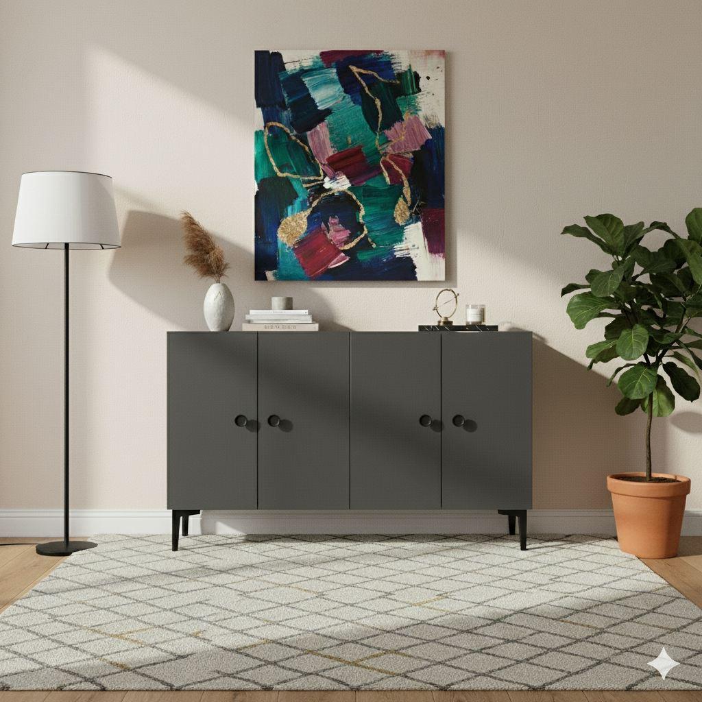 Hanah Home Komoda, 120x75x32cm, Antracit