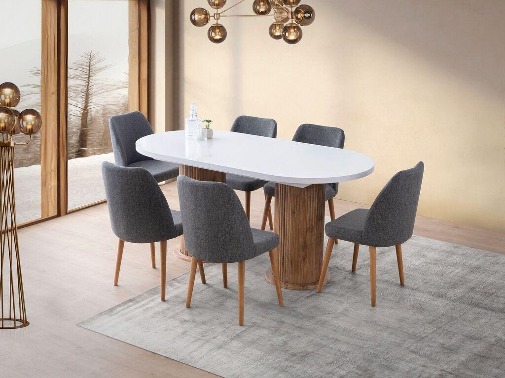 Hanah Home Trpezarijski sto Gusto - 2951, 180x77x90 cm, Beli