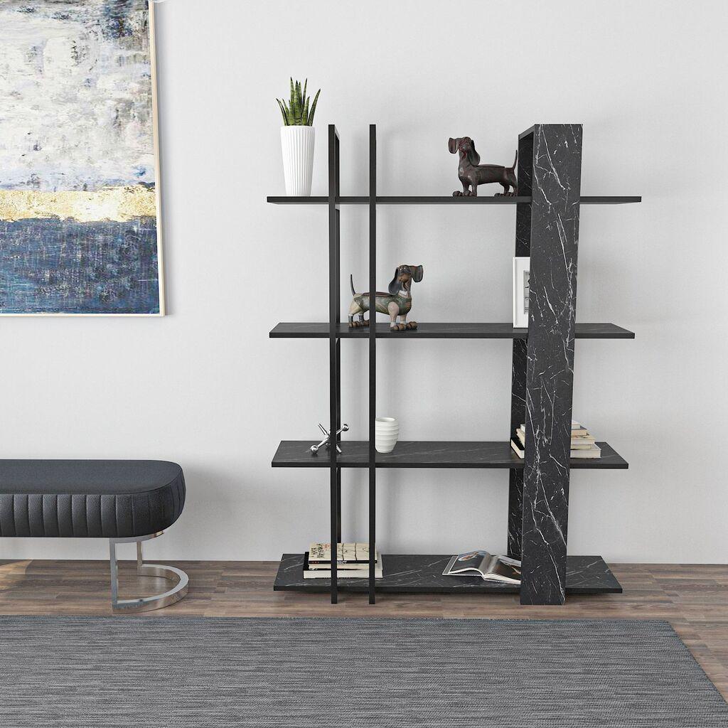 Hanah Home Polica za knjige Onno, 120x160x31 cm, Crna