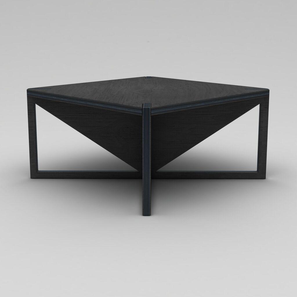 Hanah Home Sto za dnevnu sobu Niger, 75x40x75 cm, Crni