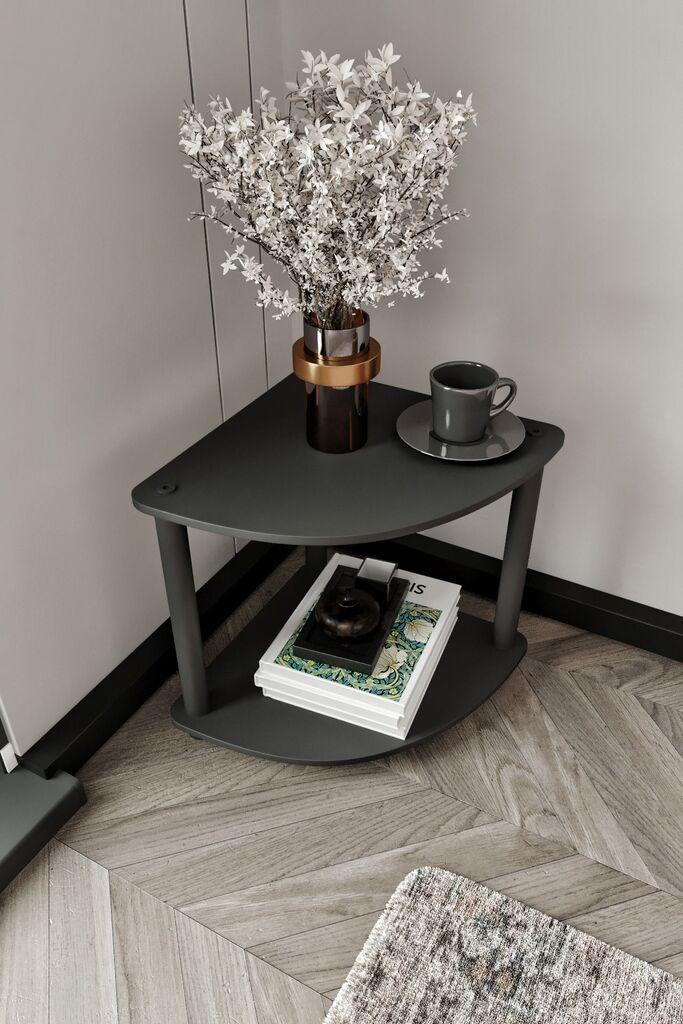 Hanah Home Pomoćni stočić Tiers Corner, 34x38x34 cm, Crni