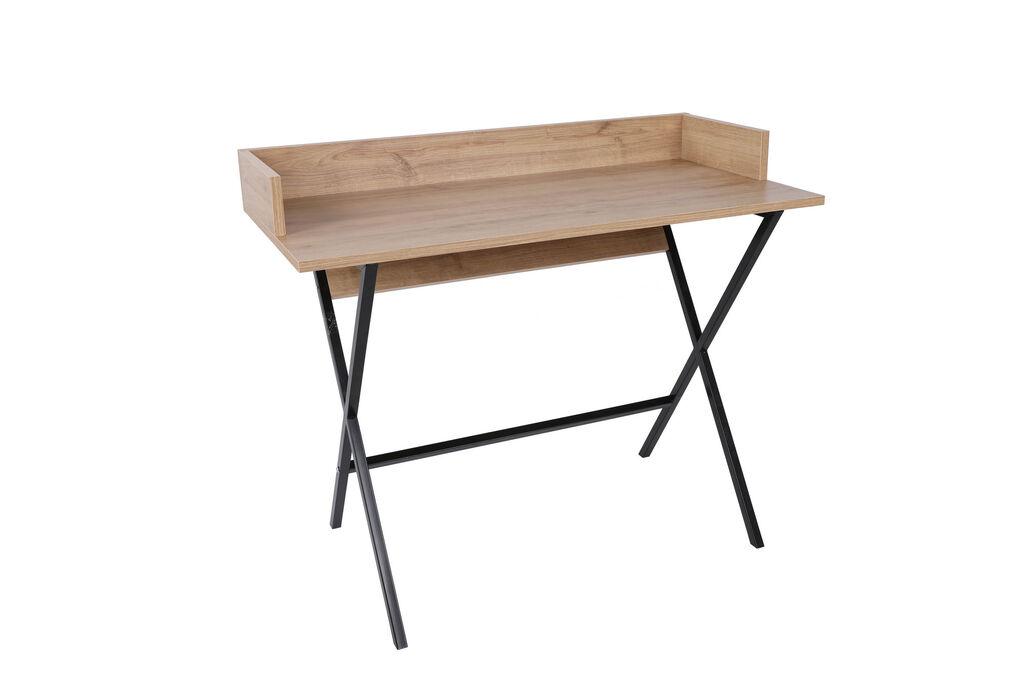 Hanah Home Radni sto Monaco, 100x50x89 cm, Hrast-crni
