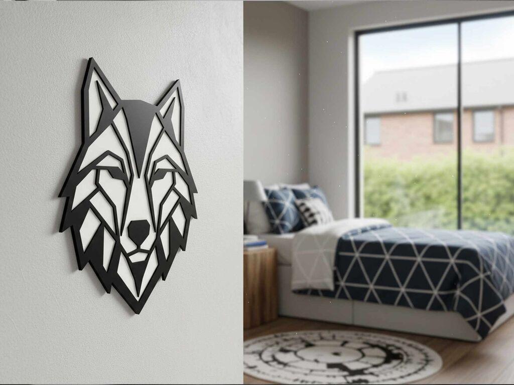 Wallity Dekorativna uramljena slika, 55x68cm, Crna