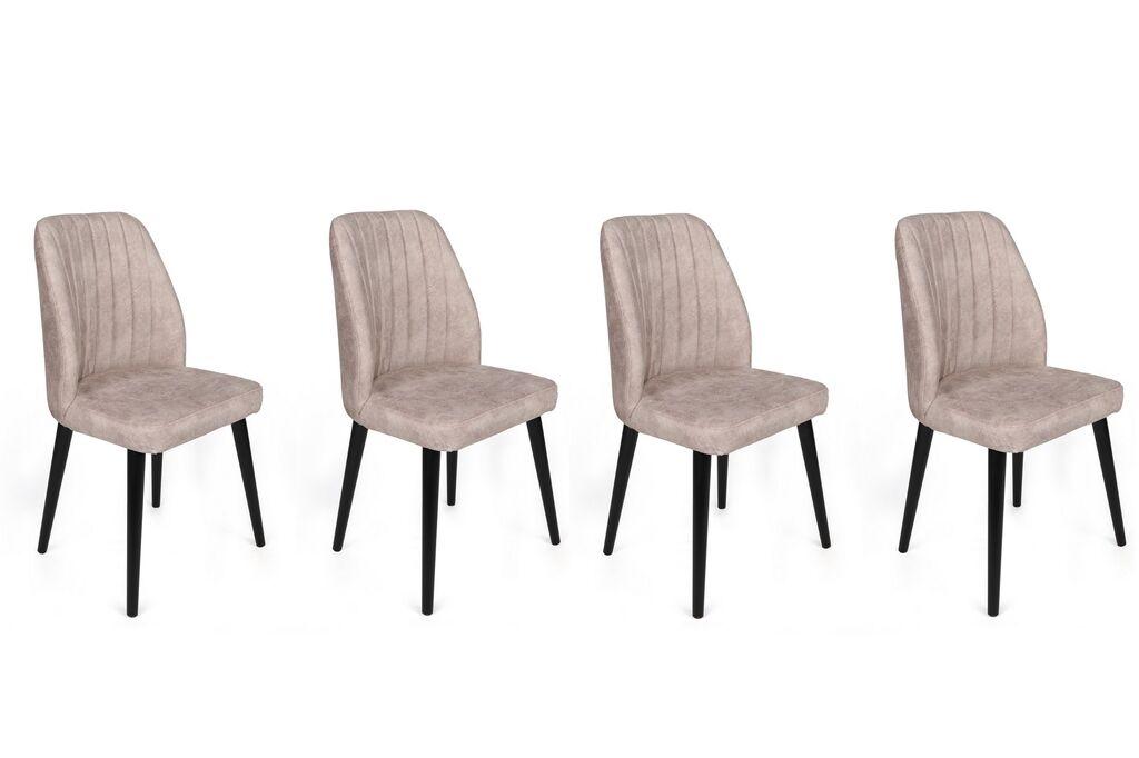 Hanah Home Set stolica Alfa-469 V4, 75x62x102 cm, 4 komada, Krem