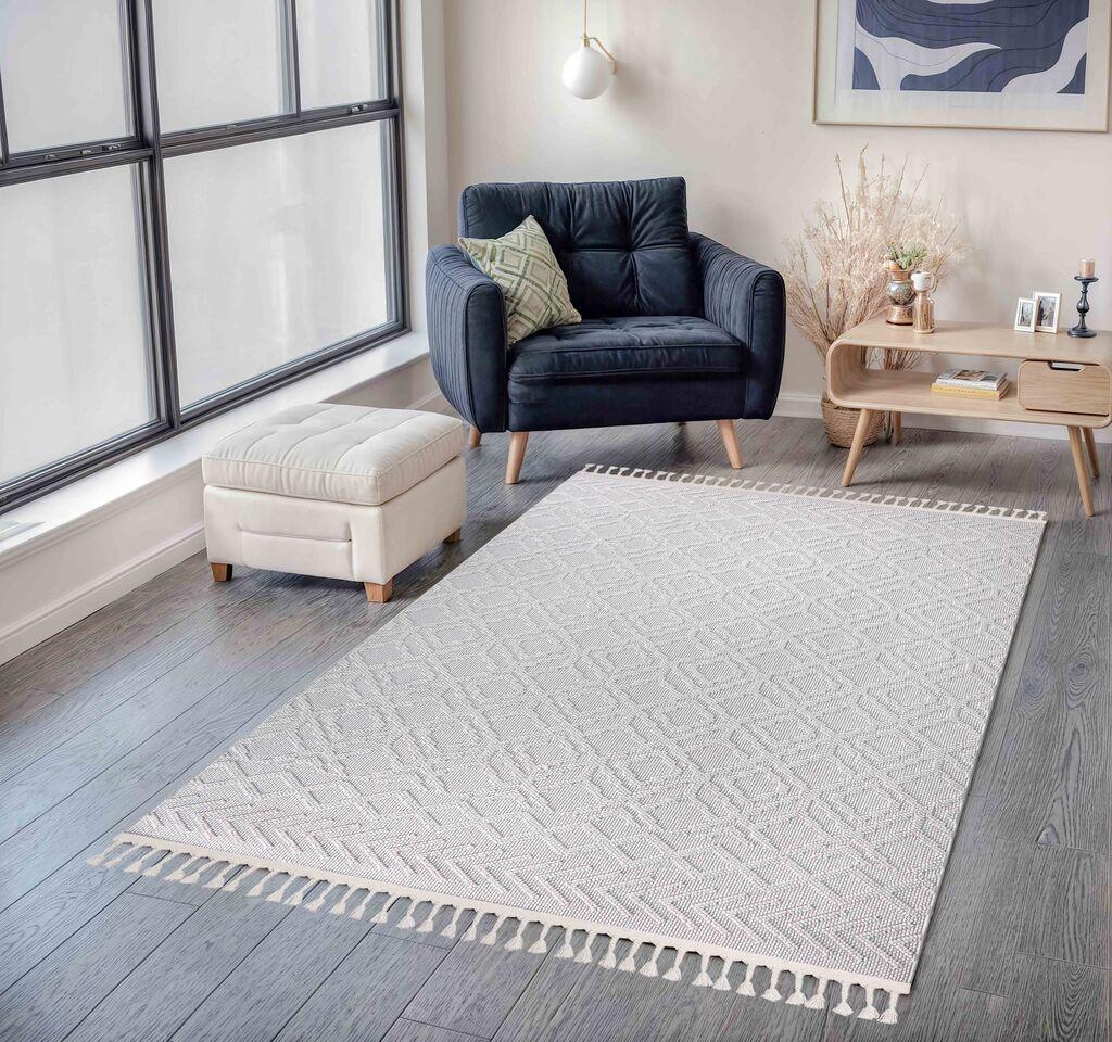 Conceptum Hypnose Tepih Polka, 120 x 170cm, Beli