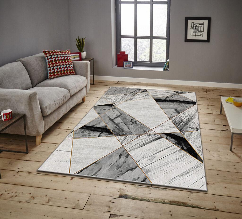 Conceptum Hypnose Tepih Asr Crpt-76, Pravougaoni, 100 x 180 cm, Svetlosivi