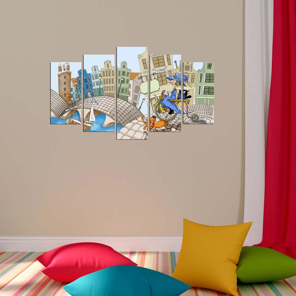 Wallity Set Slika 5MX-42, 5 Delova