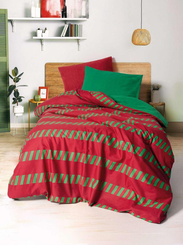 L'essentiel Maison Komplet posteljine Holly, 160x220 cm, Crveno-zelena