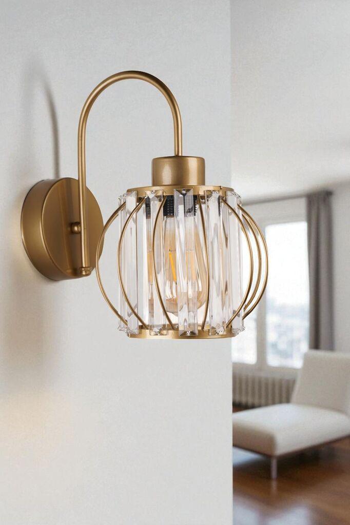 Opviq Zidna lampa 9043-1A, Zlatne boje