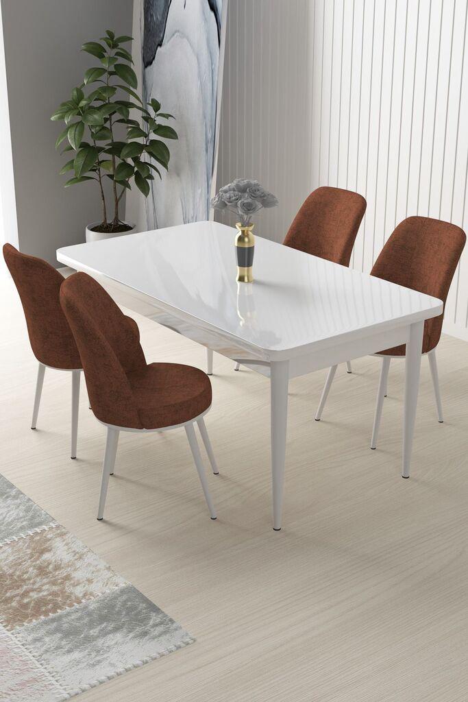 Hanah Home Set Trpezarijski sto i 4 stolice Nil, Terakota