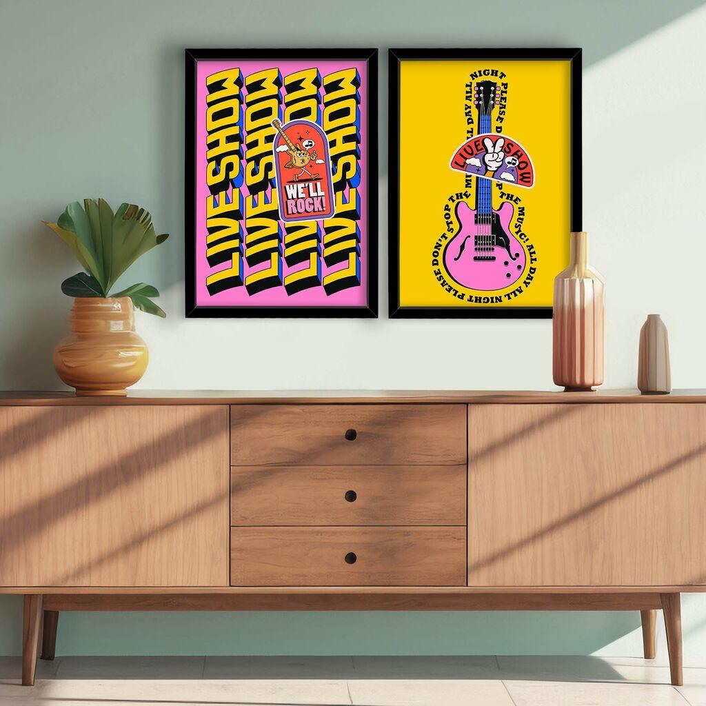 Wallity Dekorativne uramljene slike, 38x53cm, 2 komada, Šarene