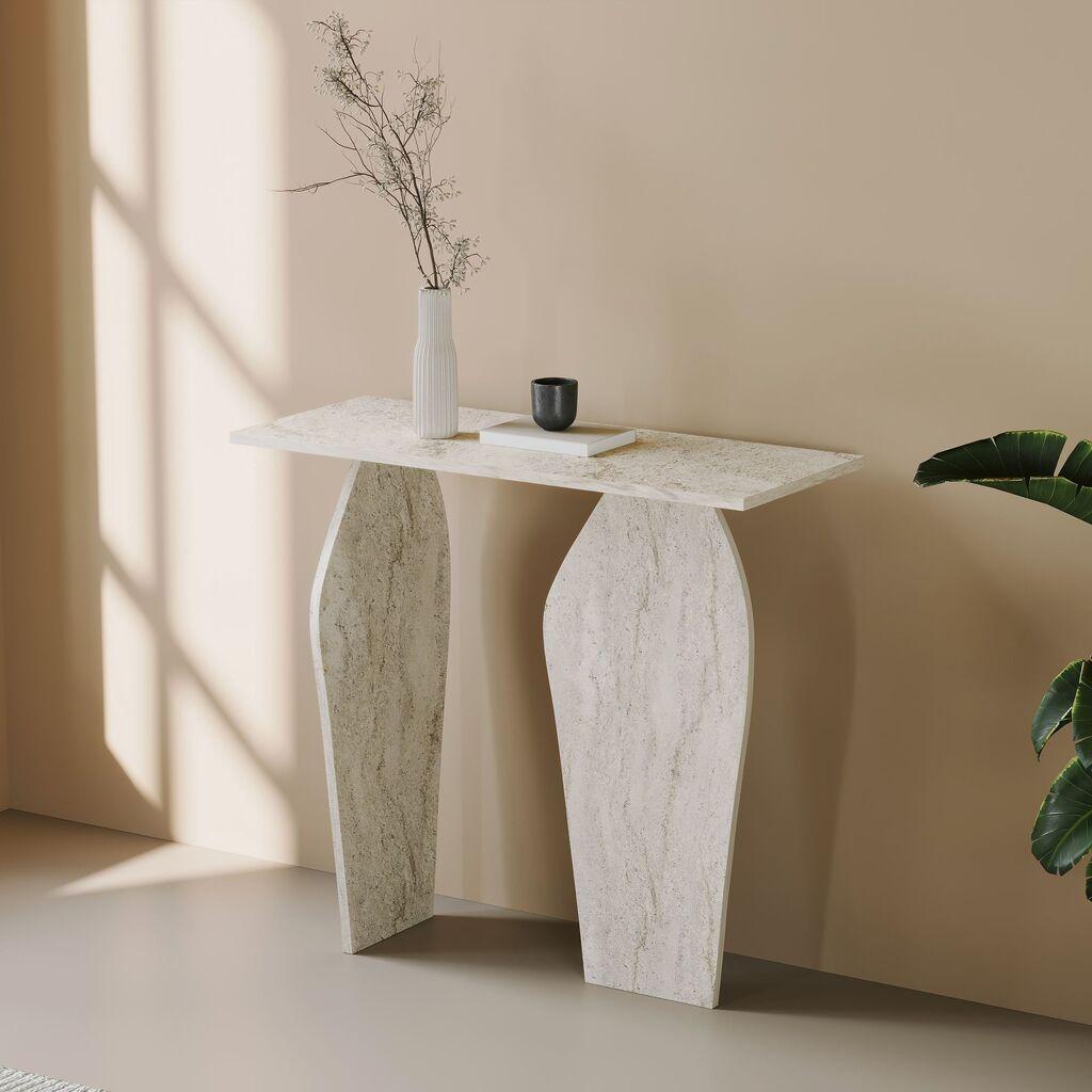 Hanah Home Konzola Arya, 100x90x40 cm, Svetlosiva