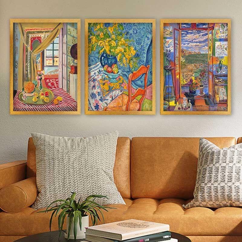 Wallity Set uramljenih slika 3AC_UN1535378, 3 Dela