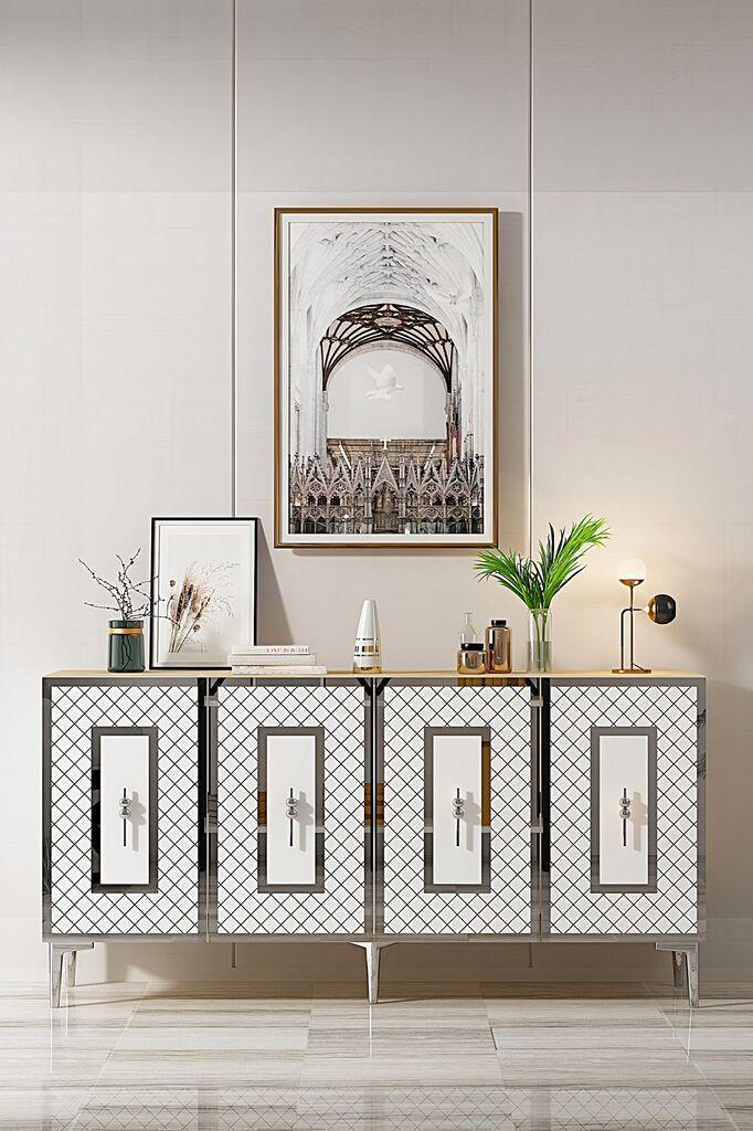 Hanah Home Konzola Puma 150, 150x75x32 cm, Bela