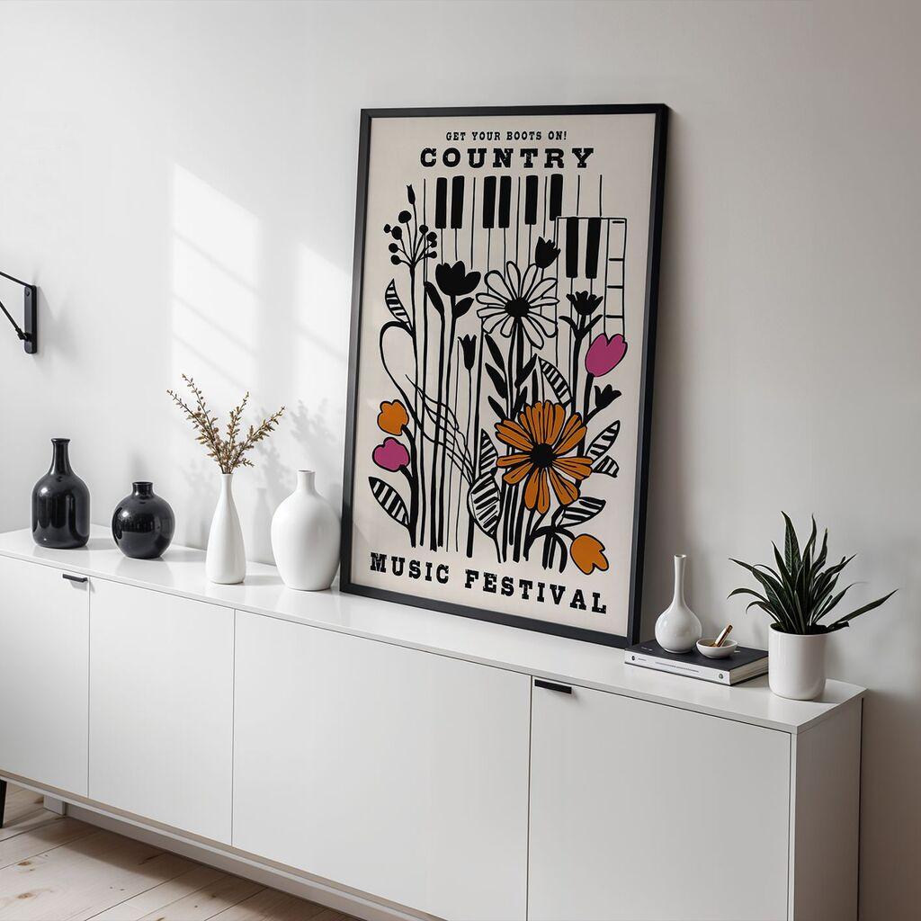 Wallity Dekorativna uramljena slika, 55x75cm, Šarena