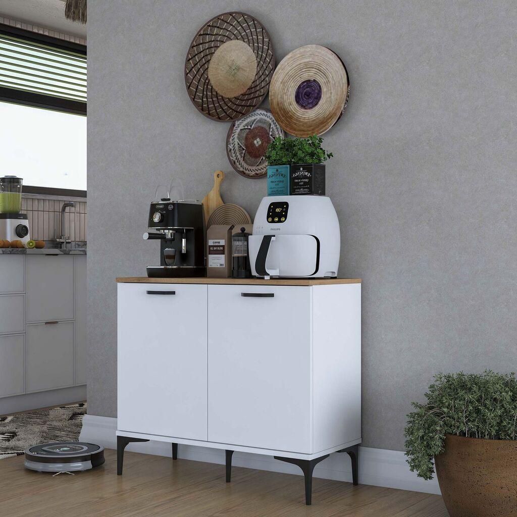 Hanah Home Polica za kuhinju JE190-3793, 90.2x78.6x40 cm, Bela