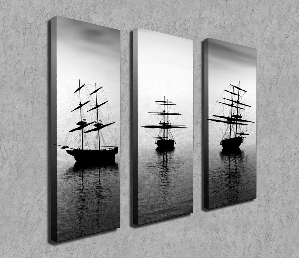 Wallity Dekorativne slike na platnu, 20x70cm, 3 komada, Šarene