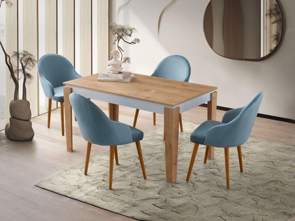 Hanah Home Trpezarijski sto Asos-2971, 140x75x80, Beli