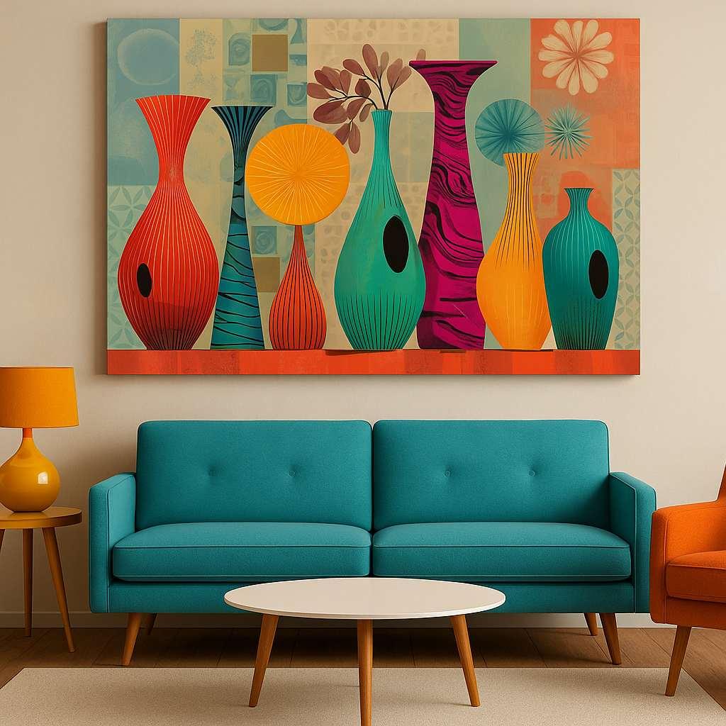 Wallity Dekorativna slika na platnu, 70x100cm, Šarena