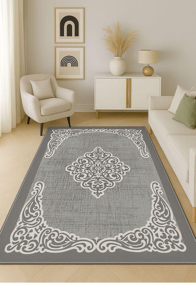 Conceptum Hypnose Tepih HM-CRP25-24, Pravougaoni, 80 x 140 cm, Sivi