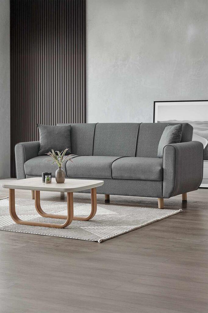 Atelier del Sofa Trosed na razvlačenje Flavia, 214 x 100 x 87 cm, Tamnosivi