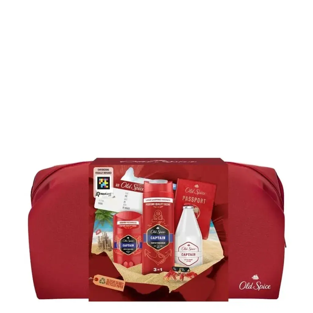 Old Spice Muški set Captain Gel za tuširanje + losion posle brijanja 100 ml + dezodorans u stiku 100 ml + neseser