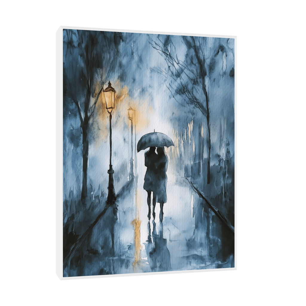 Canvas Slika na platnu Park, Akvarel 90x120cm, Sa ramom, Beli