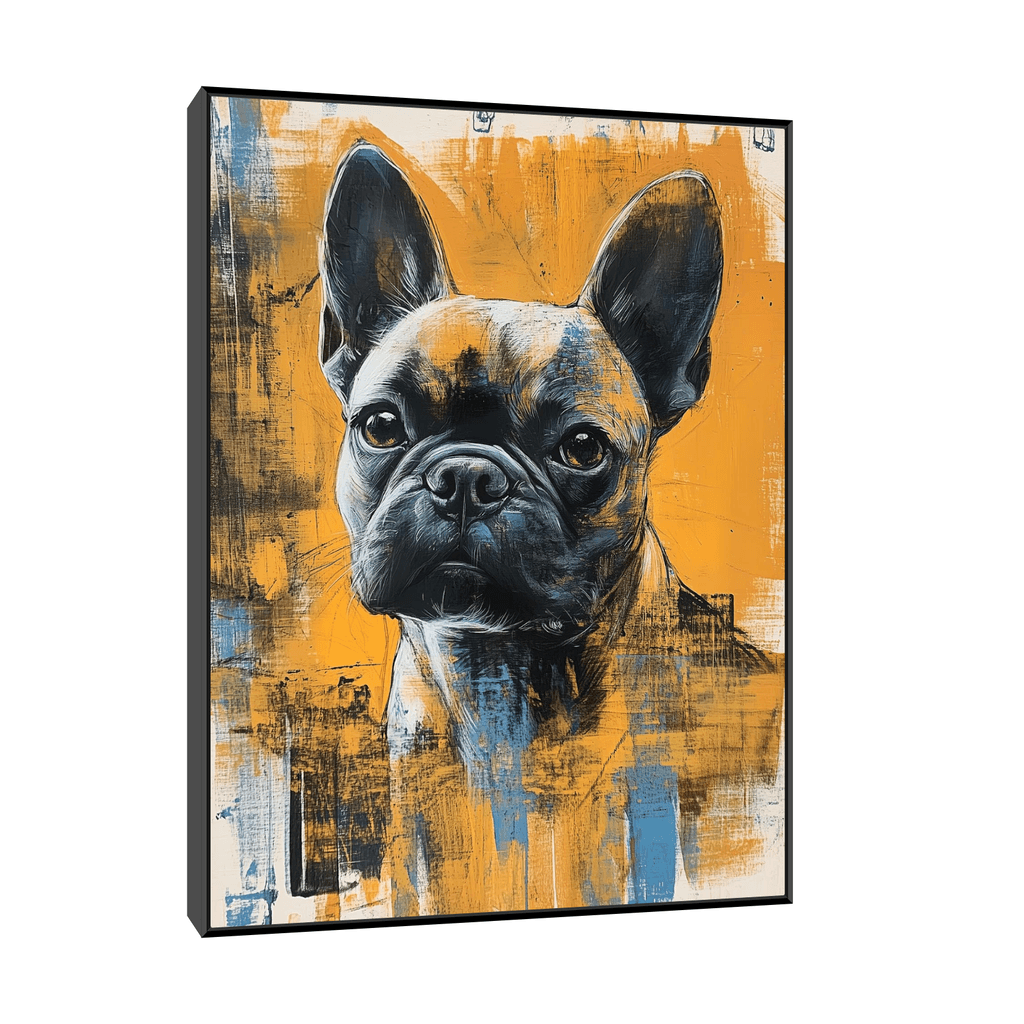 Canvas Slika na platnu Pas 75x100cm, Sa ramom, Crni