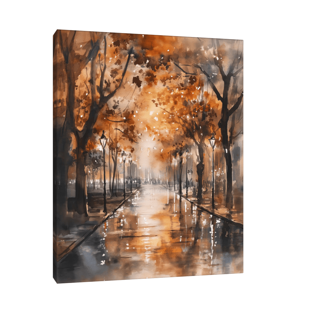 Canvas Slika na platnu Jesen, Akvarel, Bez rama, 80x100cm