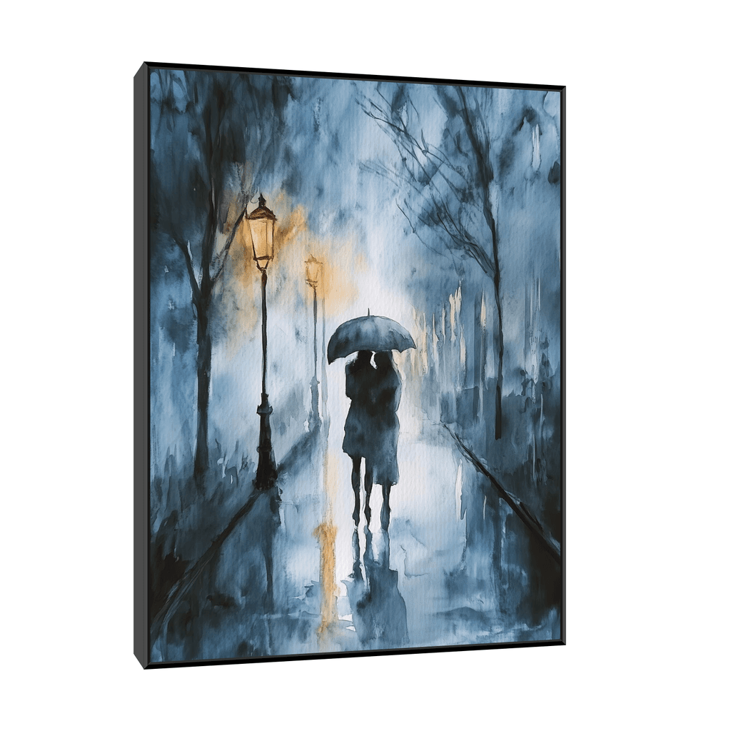 Canvas Slika na platnu Park, Akvarel, Sa ramom, Crni 60x80cm