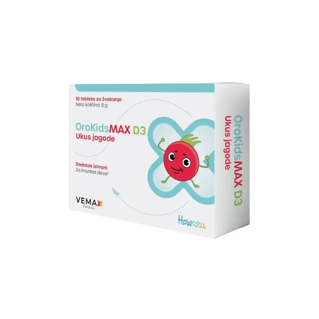 Vemax Pharma Tableta za imunitet dece Orokidsmax D3, 10 komada