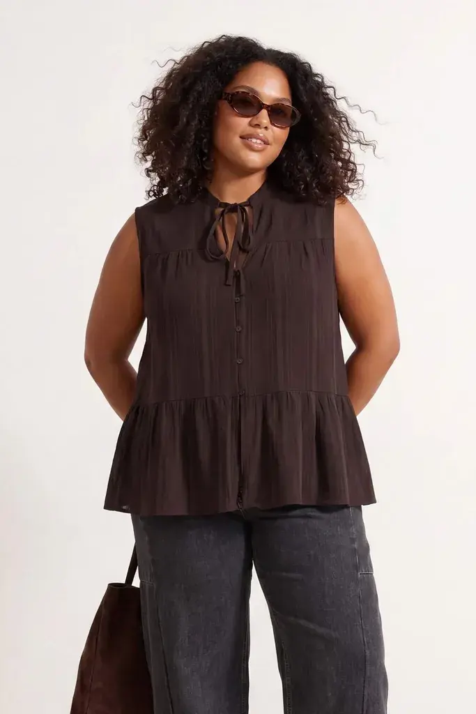 Trendyol Curve Ženska bluza Tbbss26Af00129, Braon