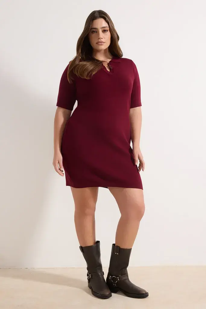 Trendyol Curve Ženska haljina Tbbss26Ah00001, Bordo