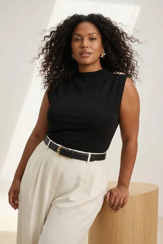 Trendyol Curve Ženska bluza Tbbss26Af00074, Crna