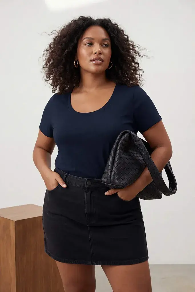 Trendyol Curve Ženska bluza Tbbss26Af00121, Tamnoplava