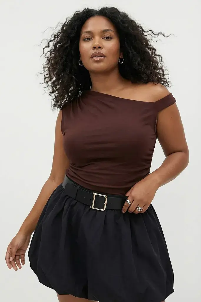 Trendyol Curve Ženska bluza Tbbss26Af00094, Braon