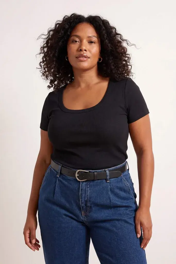 Trendyol Curve Ženska bluza Tbbss26Af00121, Crna